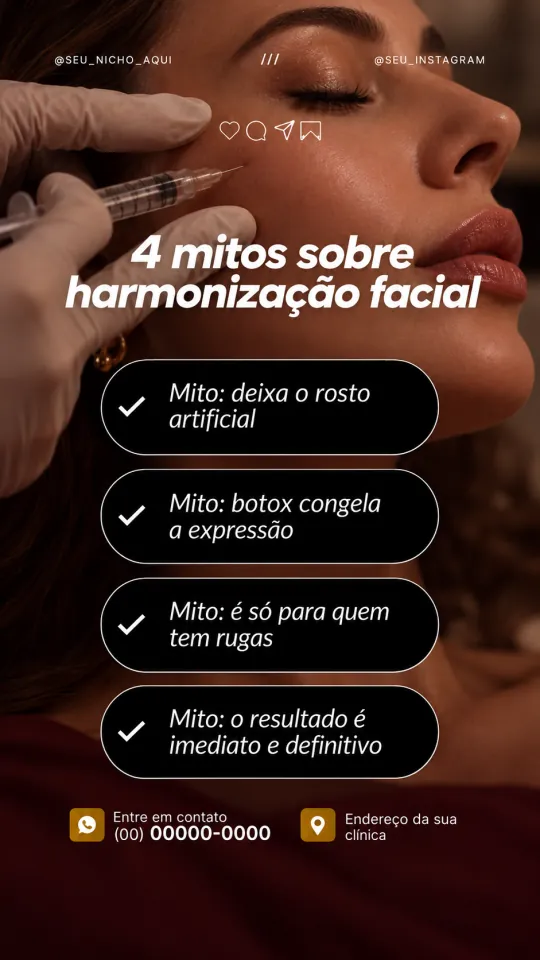 Reel: 4 mitos sobre harmonização facial
